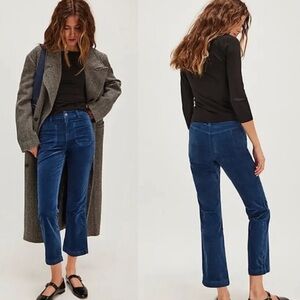 Free People NWOT High Time Velvet Kick Flare Pants Size 6